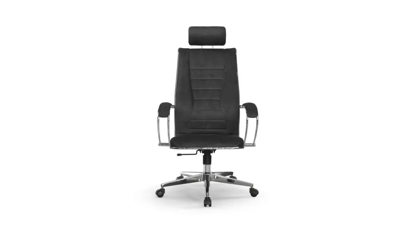 Кресло офисное Odeon, цвет: Серый велюр фото - 3 - большое изображение