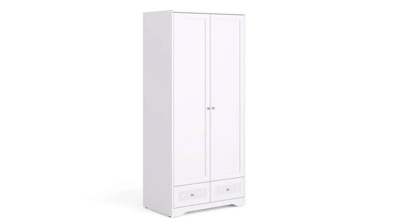 Шкаф двухдверный с ящиками Arya, цвет: белый фото - 5 - большое изображение